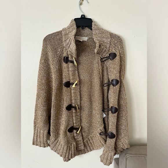 Micheal Kors Women's Small Tan Jacket with buttons and Zipper - Picture 1 of 6